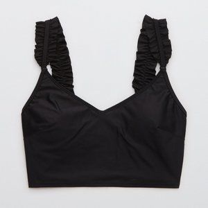 Aerie Ruffle Longline Scoop Bikini Top